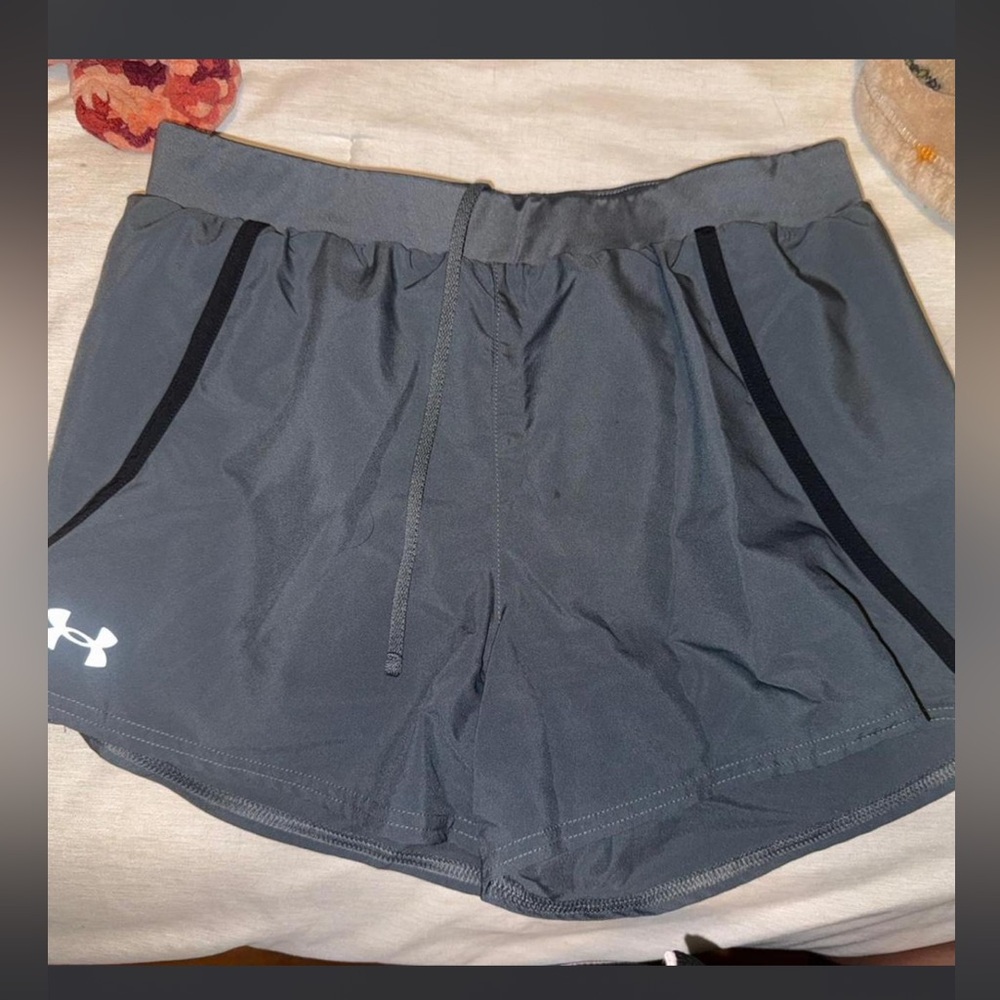 Under Armour Black and Gray HeatGear Shorts